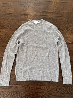 Calvin Klein Men's Heather Gray Ribbed Crewneck Sweater